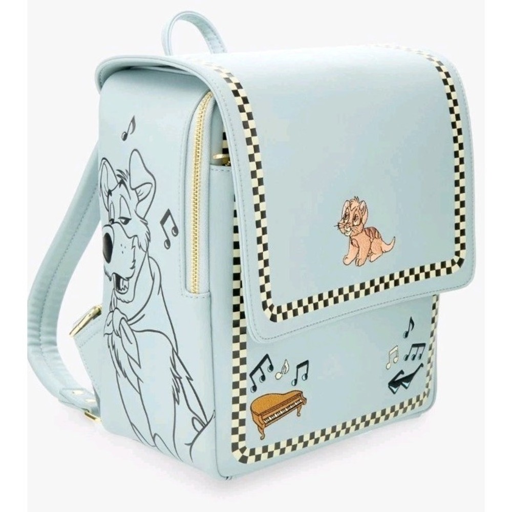 NEW Loungefly Disney Oliver and Company Oliver Music Musical Notes Mini Backpack - Picture 1 of 4